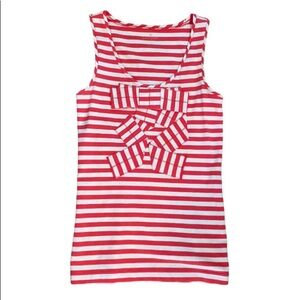 Kate spade XS sleeveless red stripe bow tank top in excellent condition